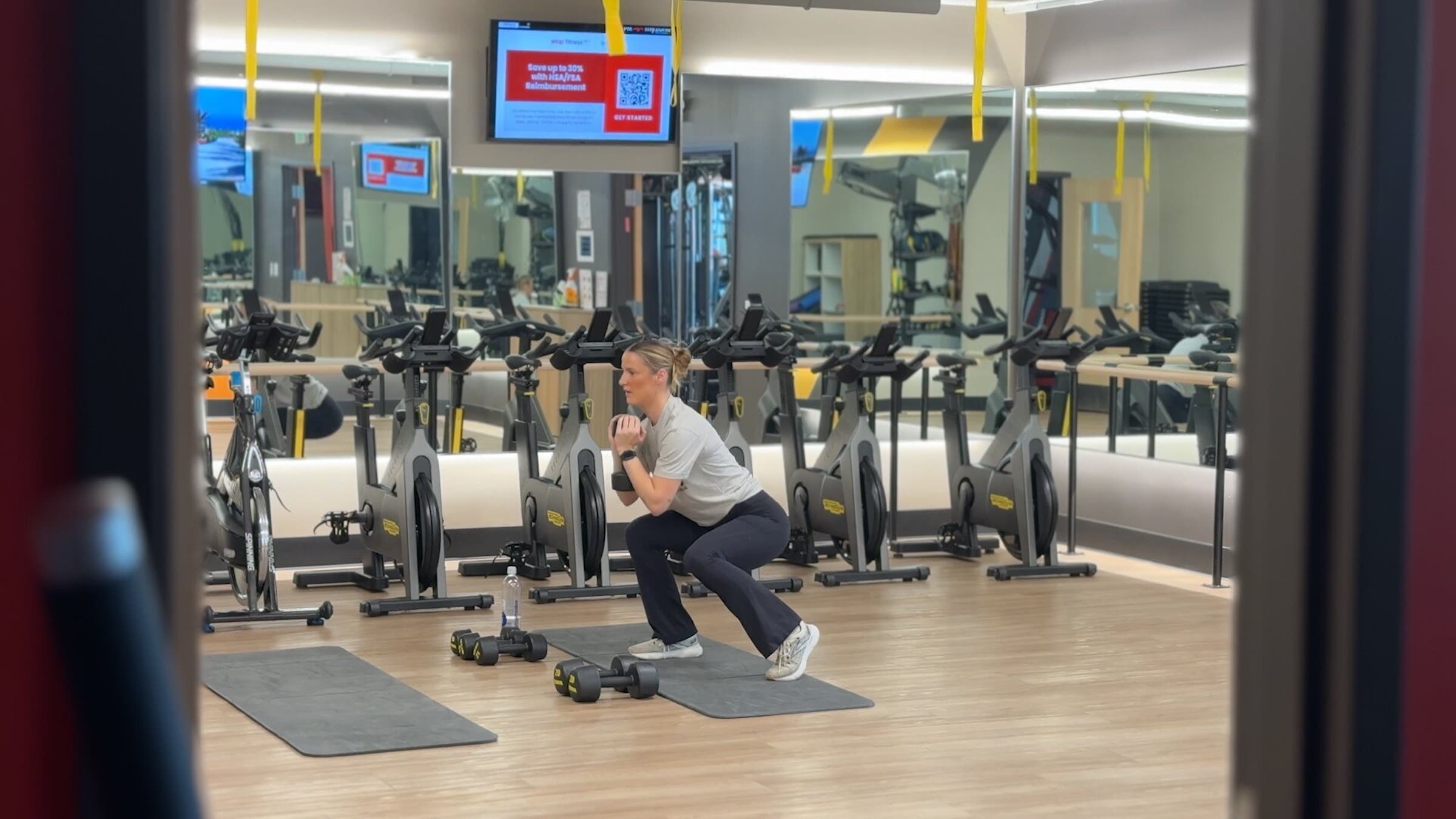 The author weight training at the gym